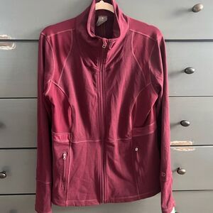 Calia by Carrie Underwood Core Fitness Jacket Crimson Trek XL Maroon
